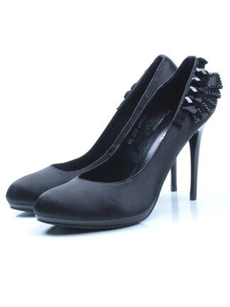 06-A8380-N39 BLACK Туфли женские (шелк) размер 35